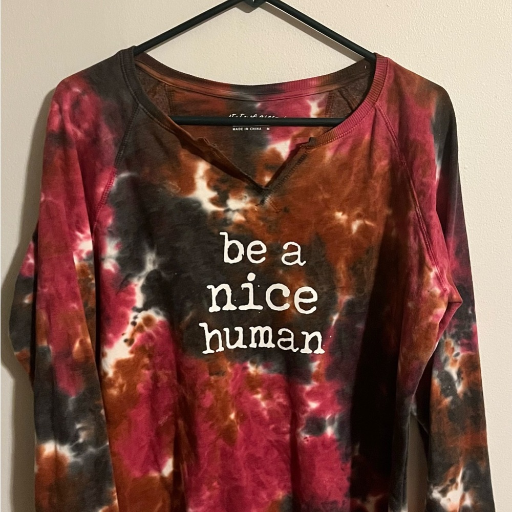 State of Mind Red Graphic Long Sleeve Hoodie